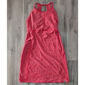 Title Nine Pink Striped Tank Dress with Built in Bra, Small (C1)